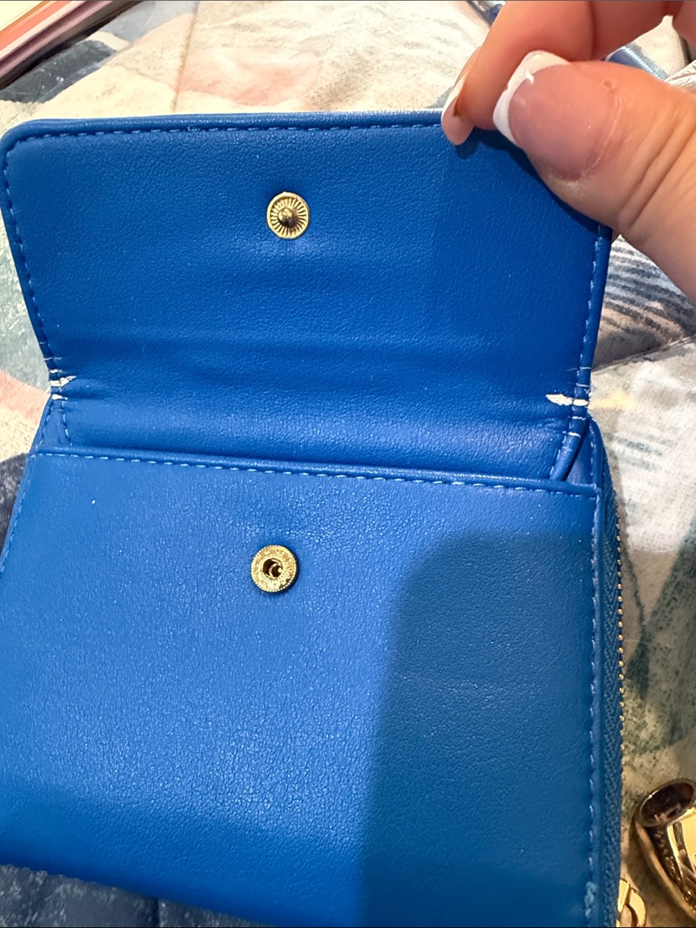 Loungefly Blue Disney Wallet with Gold Plaque and Lantern Accents - Picture 8 of 10